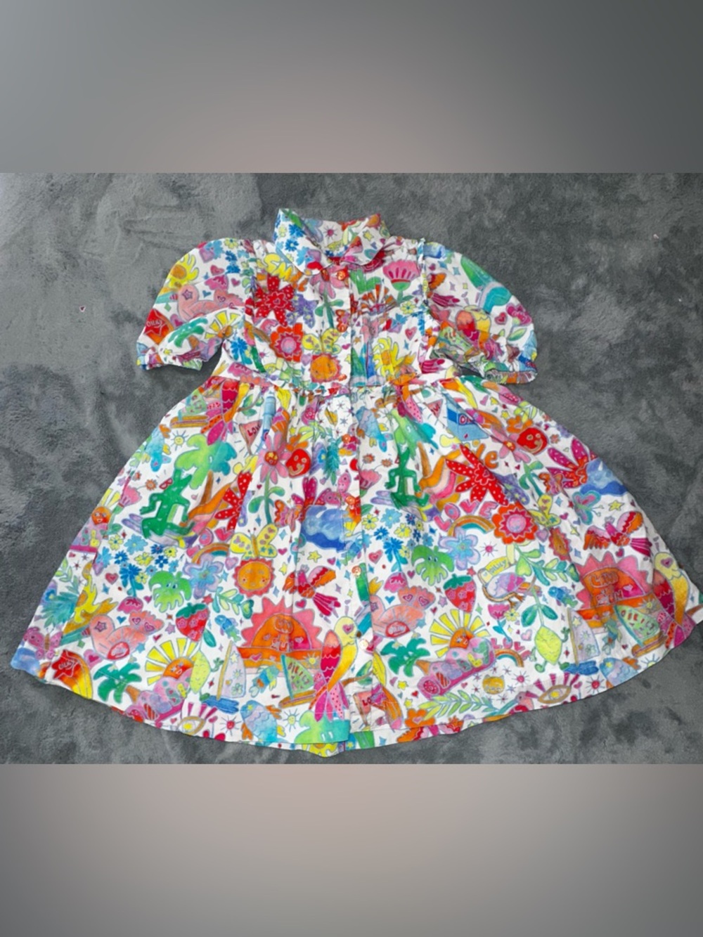 Oilily White Floral Multicolor Cotton Dress - Picture 4 of 10